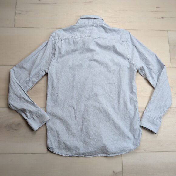 Faherty Stretch Oxford Shirt Mens M Blue White Striped Long Sleeve MWC0070 - Picture 6 of 11